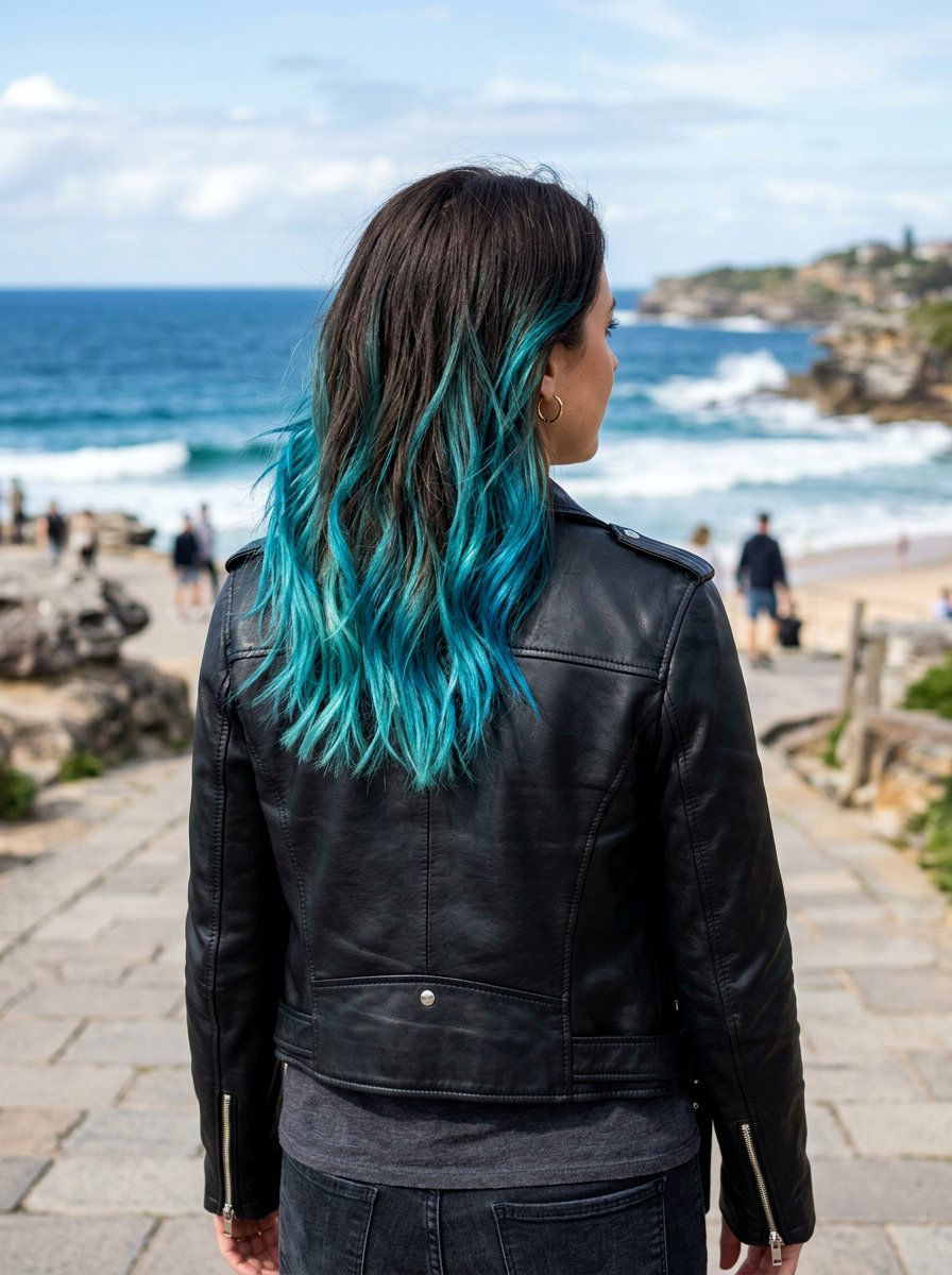 Ocean Teal Underlayer Balayage - 20 ocean teal balayage - 20 ocean teal balayage