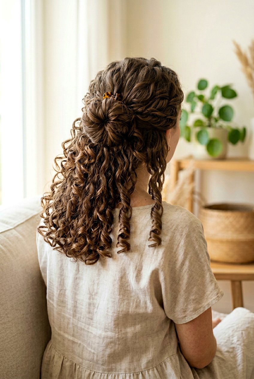 Octopus Bun Method - 20 overnight bun curls for shoulder length hair - 20 overnight bun curls for shoulder length hair