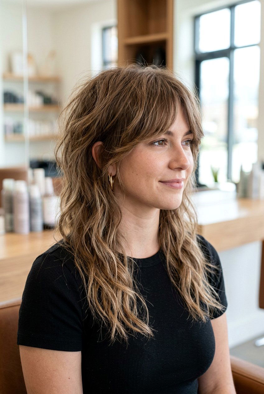 Octopus haircut with curtain bangs - 20 octopus haircut - 20 octopus haircut