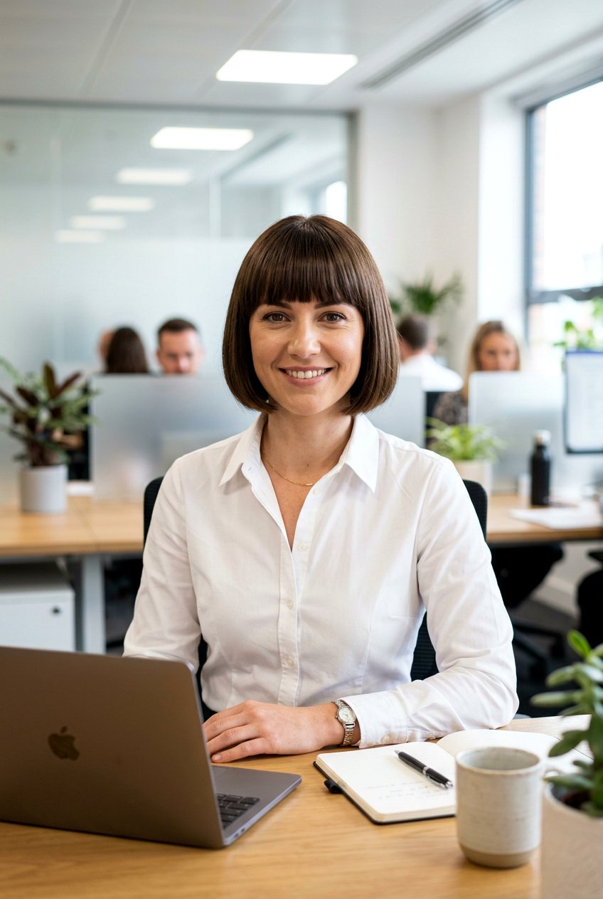 Office Bob With Bangs - 20 elegant work bob haircut - 20 elegant work bob haircut