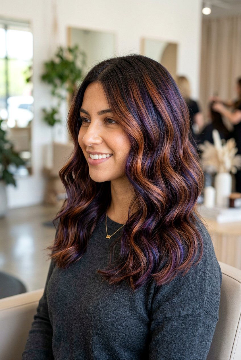 Oil Slick Hair Color with Copper and Violet - 20 oil slick hair color - 20 oil slick hair color