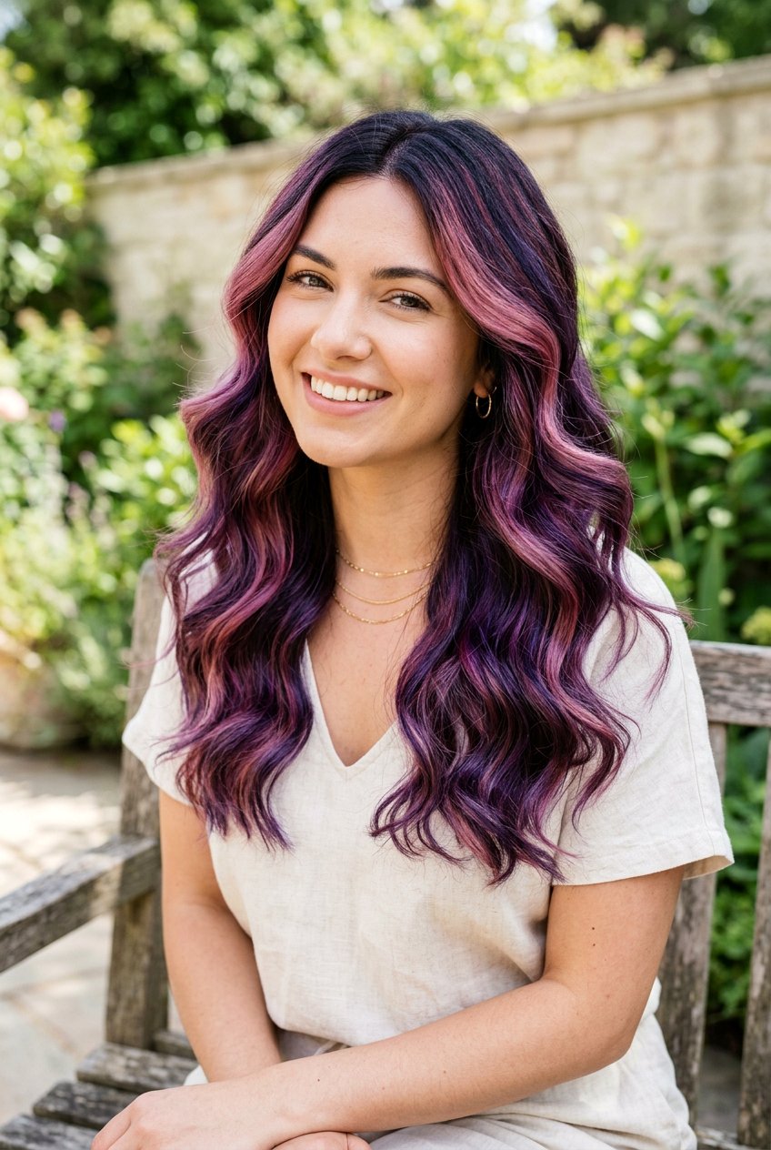 Oil Slick Hair Color with Pink and Violet - 20 oil slick hair color - 20 oil slick hair color