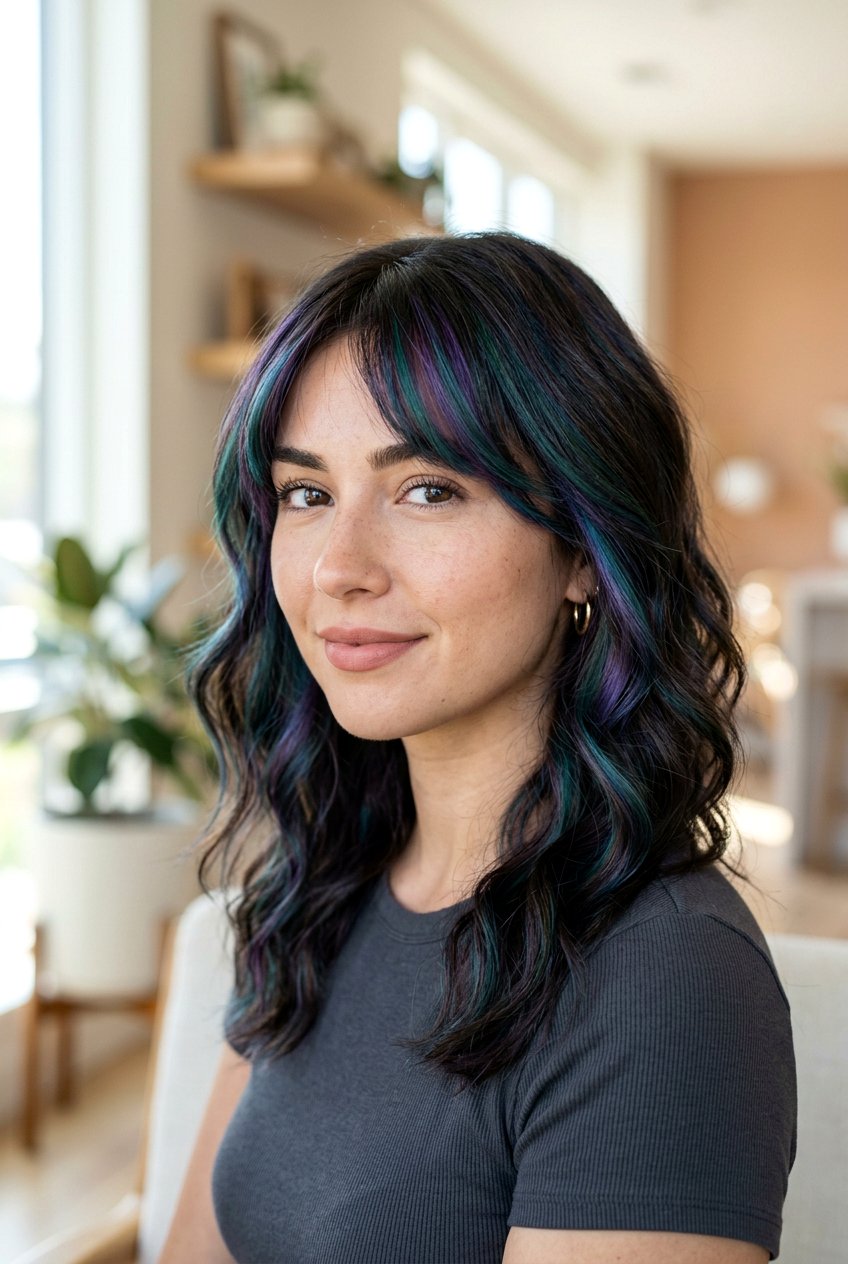 Oil Slick Hair Color with Subtle Highlights - 20 oil slick hair color - 20 oil slick hair color