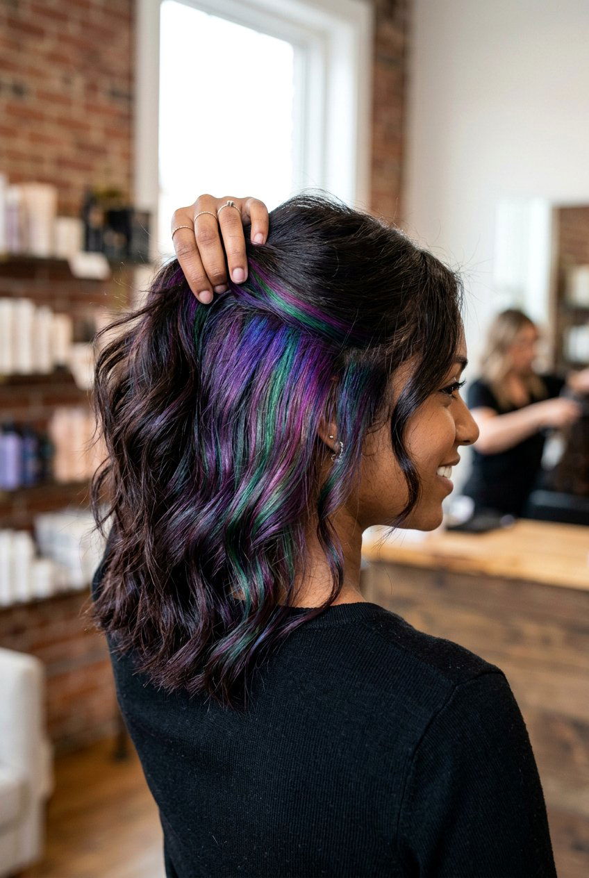 Oil slick hidden rainbow hair - 20 hidden rainbow hair - 20 hidden rainbow hair