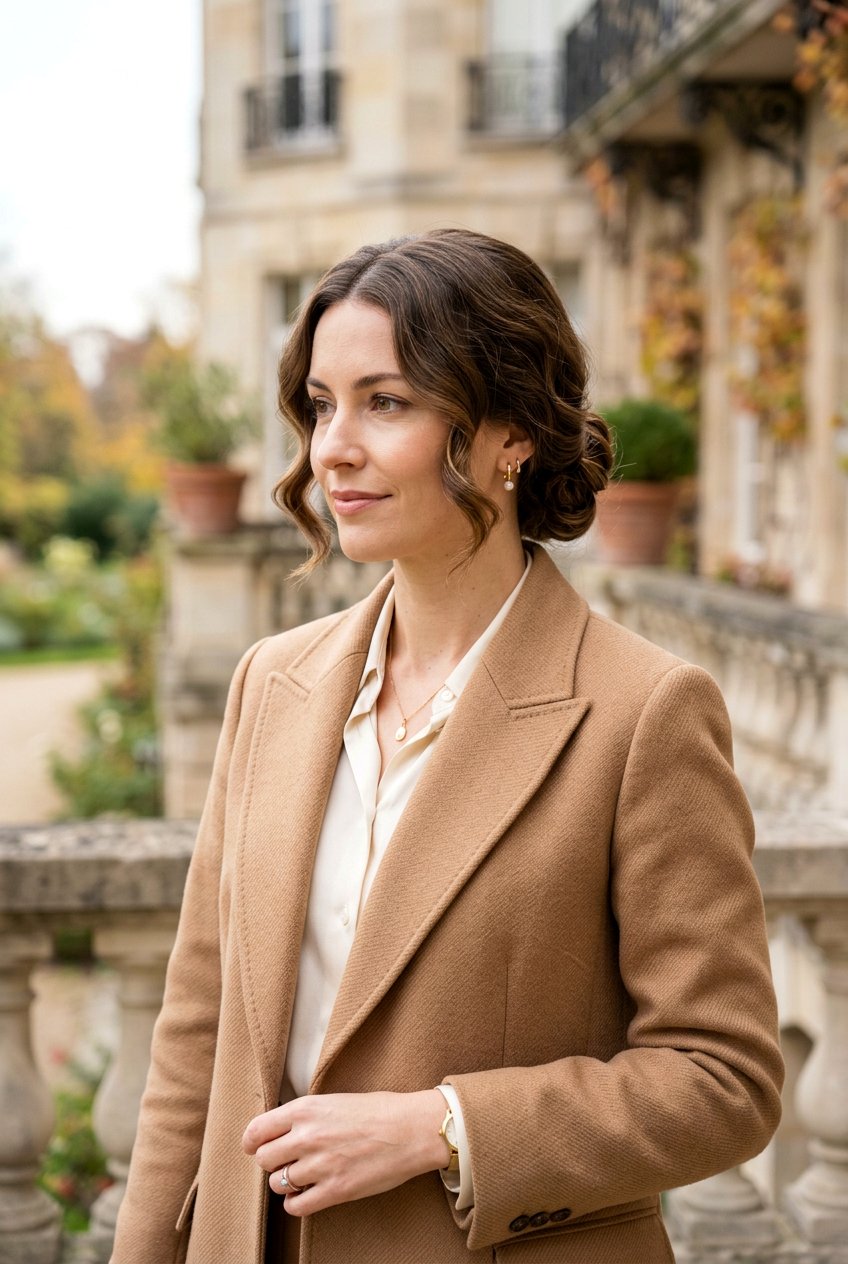 Old Money Bun With Middle Part Waves - 20 old money bun hairstyle - 20 old money bun hairstyle