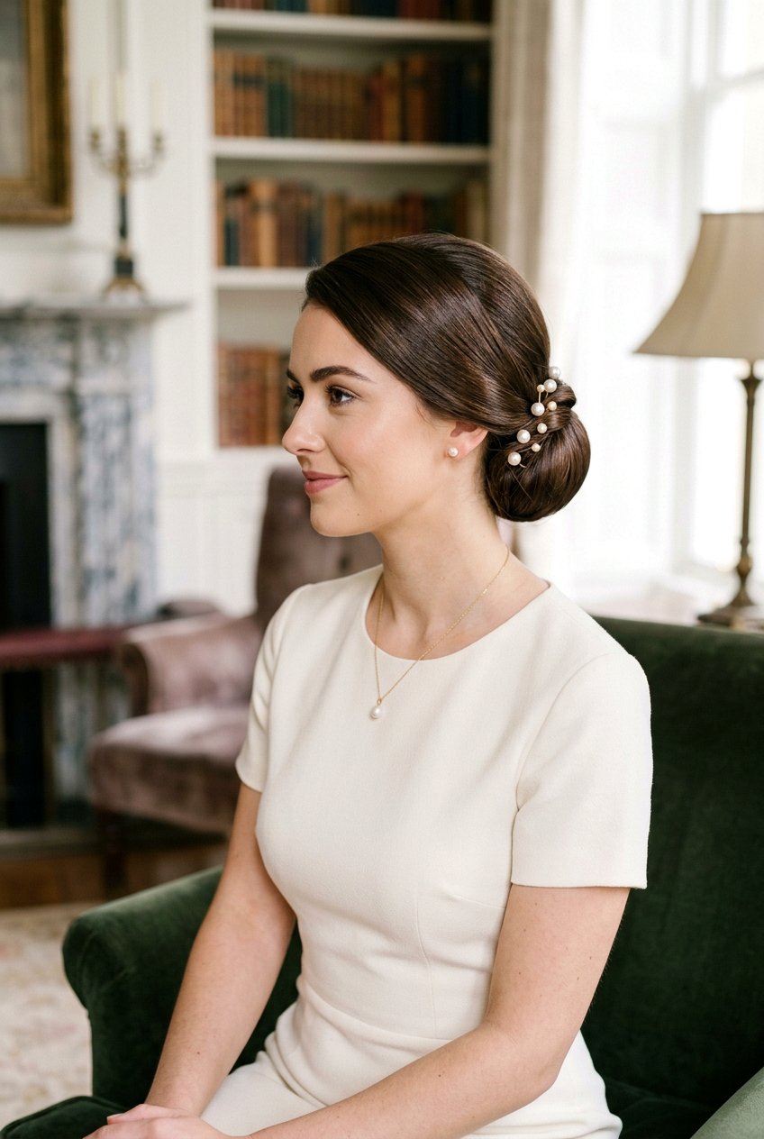 Old Money Bun With Pearls - 20 old money bun hairstyle - 20 old money bun hairstyle