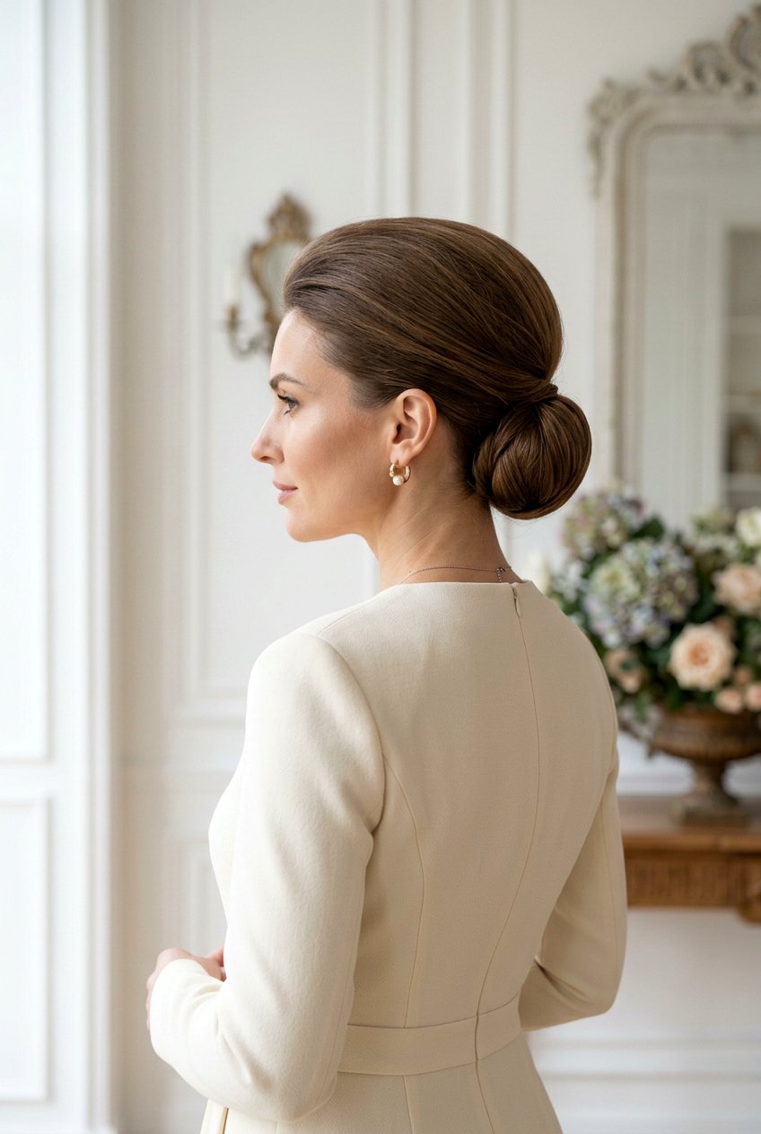 Old Money Bun With Volume At Crown - 20 old money bun hairstyle - 20 old money bun hairstyle