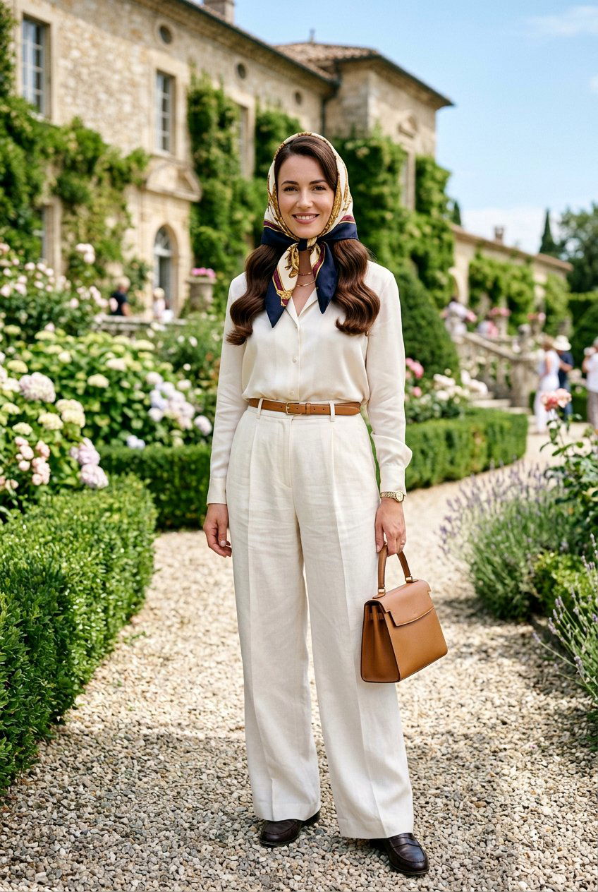 Old Money Headscarf Hairstyle - 20 old money hairstyles - 20 old money hairstyles