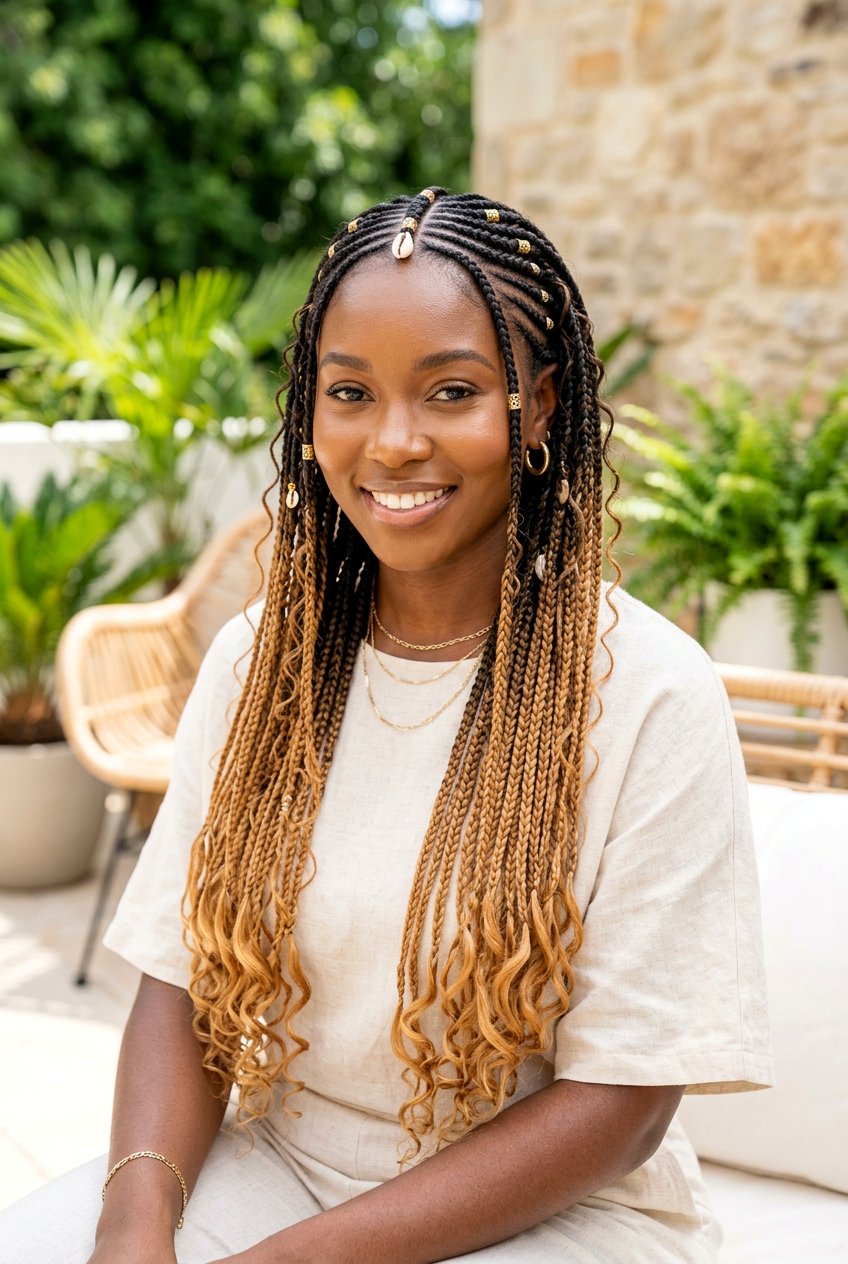 Ombre Boho Fulani Braids - 20 boho fulani braids - 20 boho fulani braids