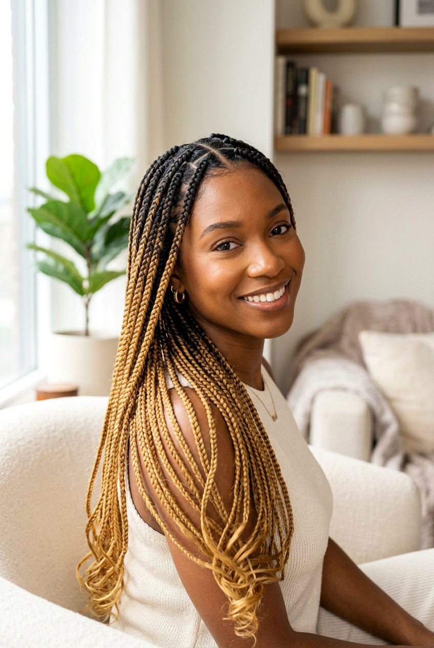 Ombre Box Braids - 20 box braids hairstyles - 20 box braids hairstyles