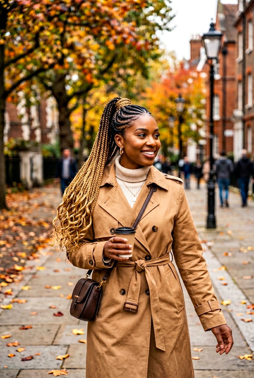 Ombre Feed In Braids Ponytail - 20 feed in braids ponytail - 20 feed in braids ponytail