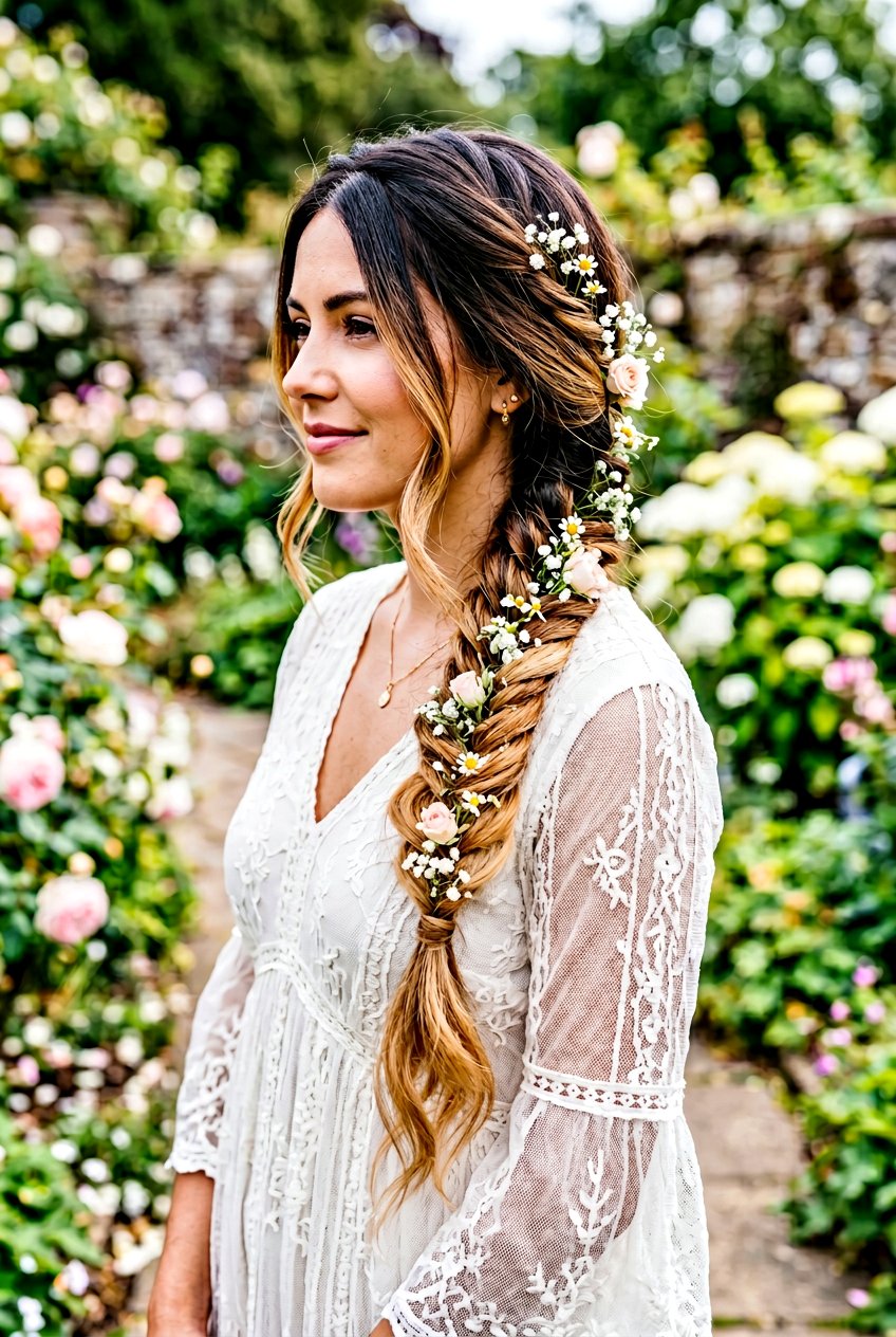 Ombre Fishtail Fairy Braid - 20 fairycore hairstyles for women - 20 fairycore hairstyles for women