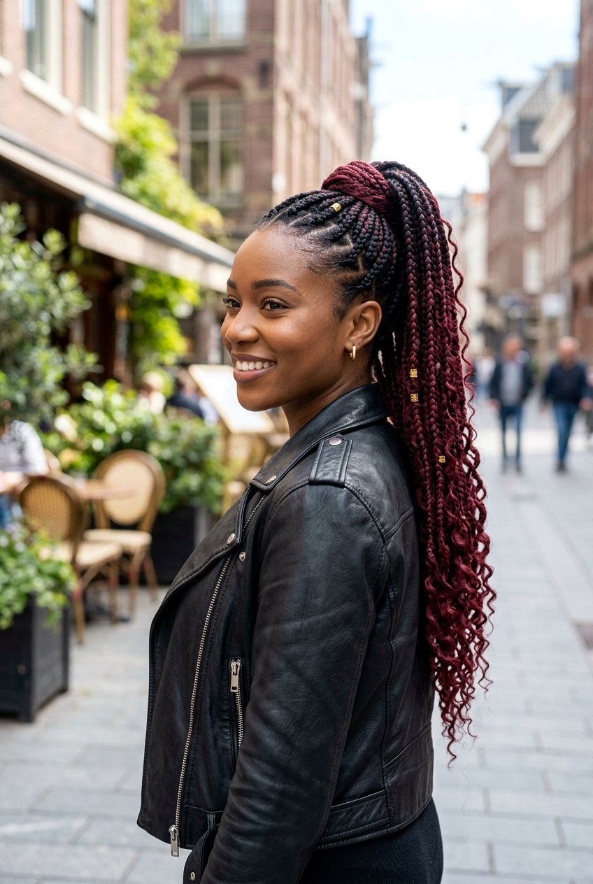 Ombre Goddess Braids Ponytail - 20 goddess braids ponytail for women - 20 goddess braids ponytail for women