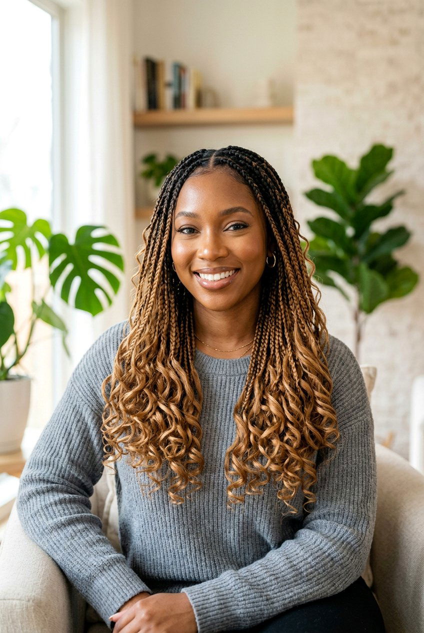 Ombre Goddess Knotless Braids - 20 goddess knotless braids styles - 20 goddess knotless braids styles