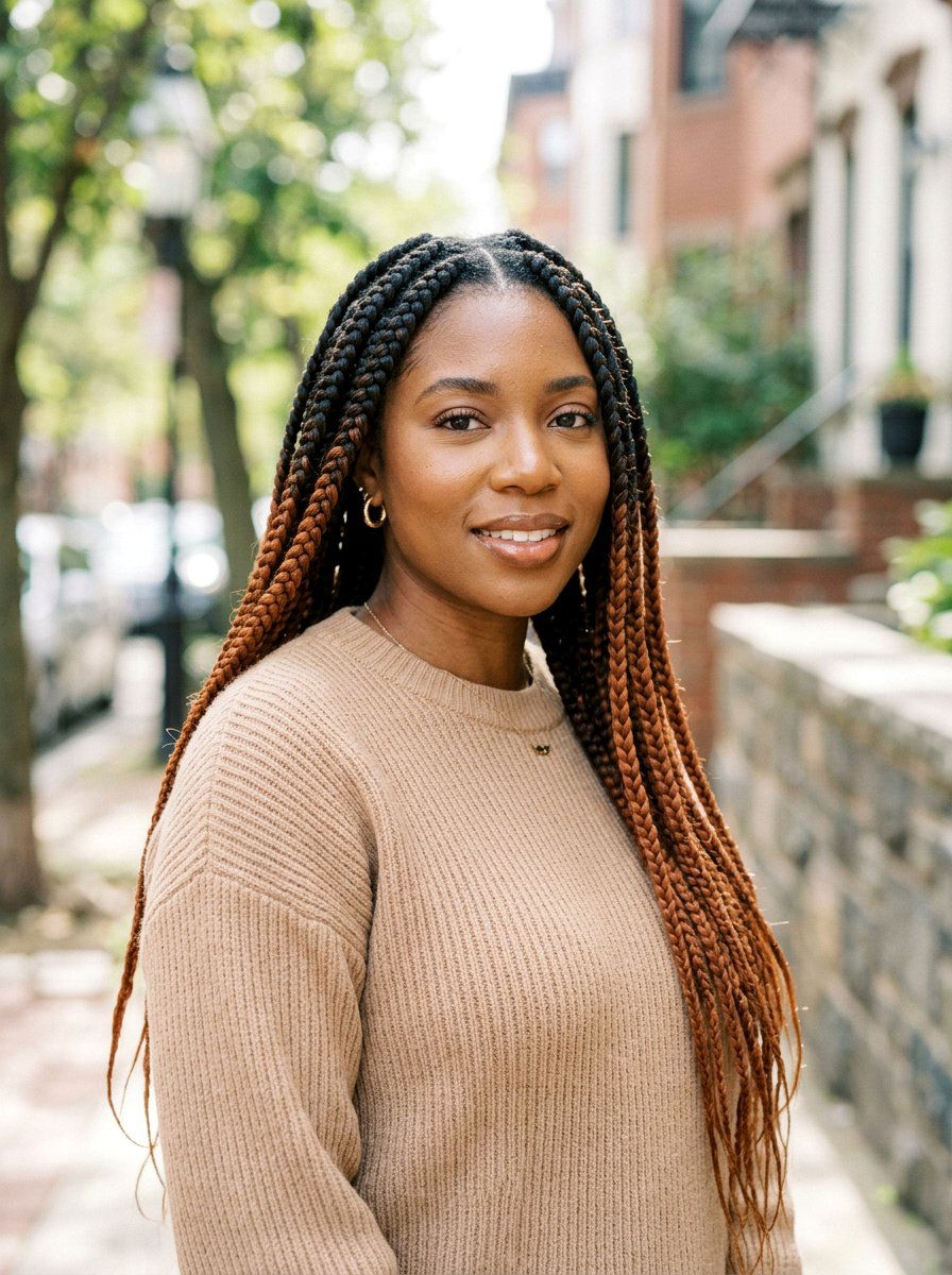 Ombre Jumbo Box Braids - 20 large box braids hairstyles - 20 large box braids hairstyles