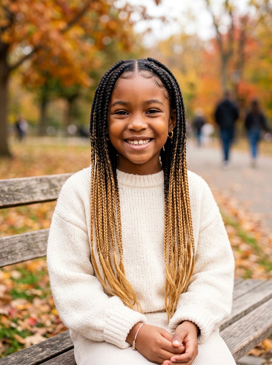 Ombre Knotless Braids For Kids - 20 kids knotless braids styles - 20 kids knotless braids styles