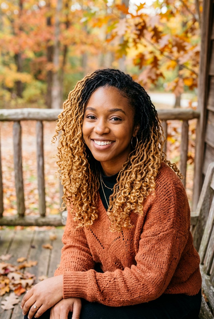 Ombre Locs With Curls - 20 loc styles with curls - 20 loc styles with curls