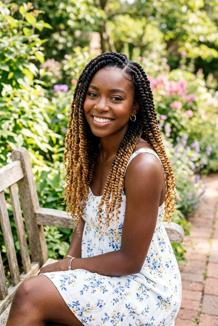 Ombre Passion Twists - 20 black women passion twist ideas - 20 black women passion twist ideas