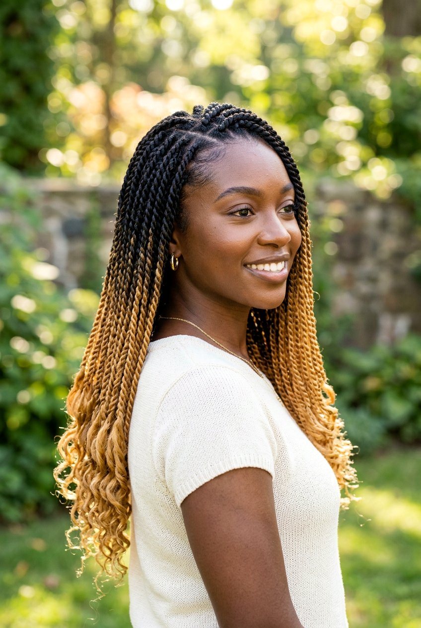 Ombre Senegalese twists - 20 senegalese twists hairstyles - 20 senegalese twists hairstyles