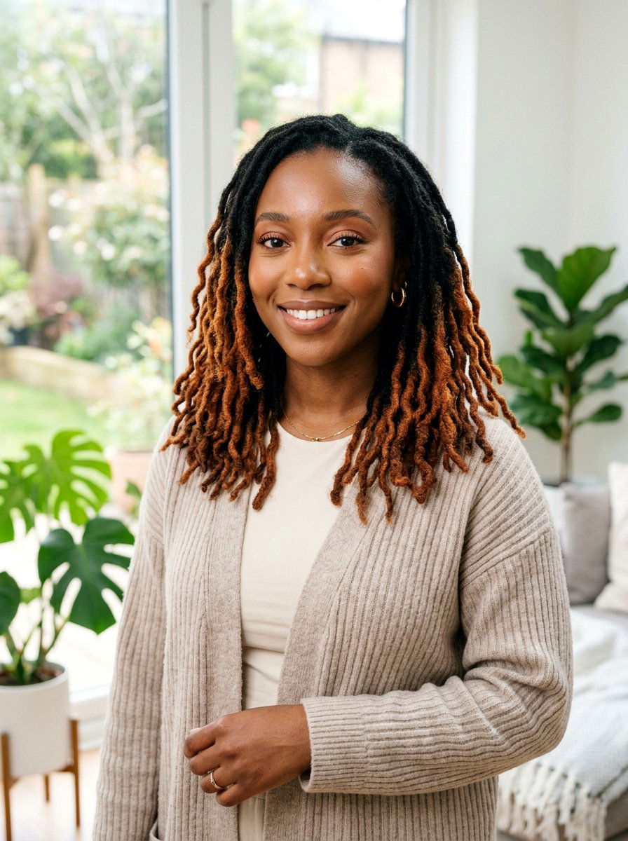 Ombre Shoulder Length Locs - 20 shoulder length loc styles - 20 shoulder length loc styles