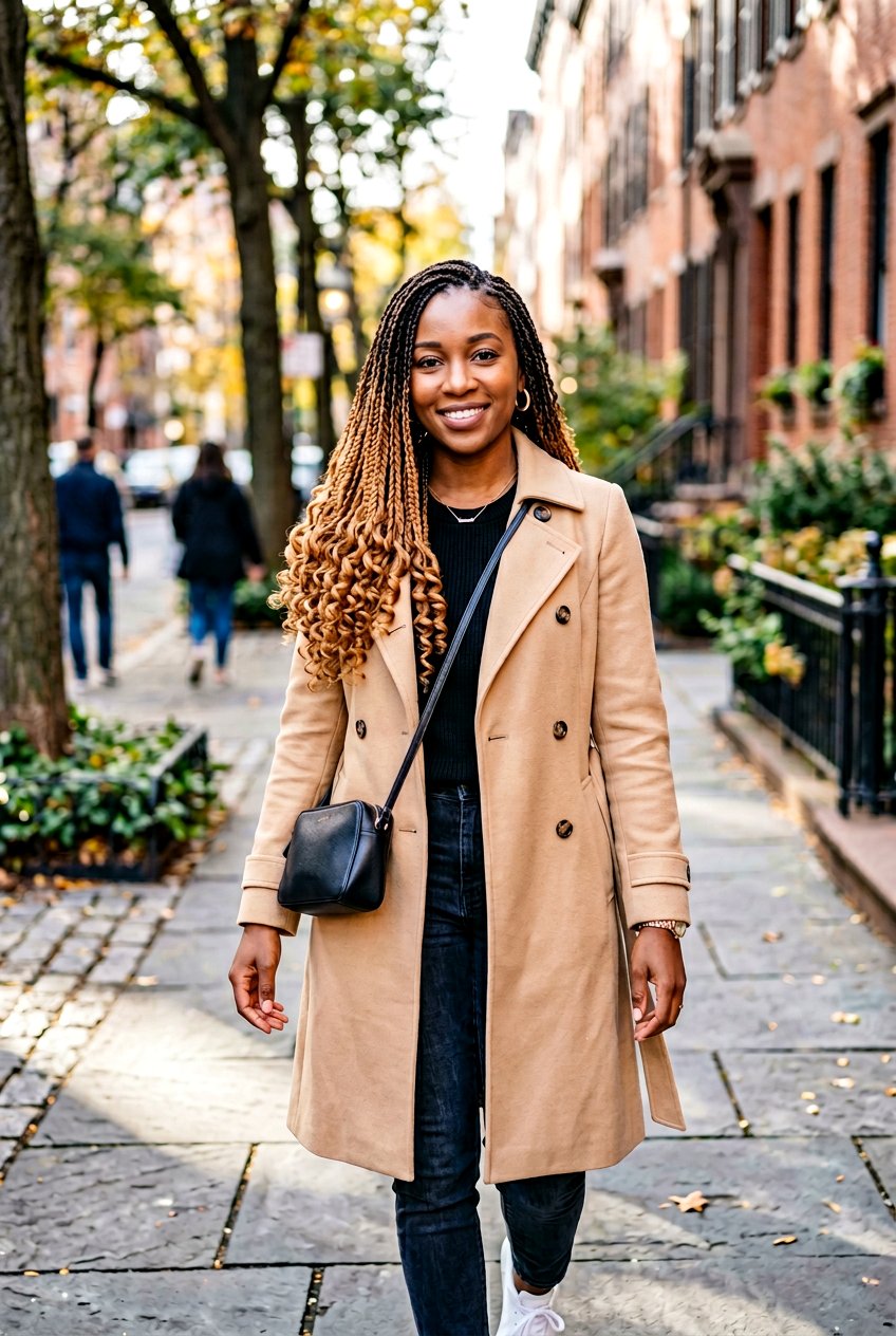 Ombre Small Knotless Braids With Curls - 20 small knotless braids with curls - 20 small knotless braids with curls