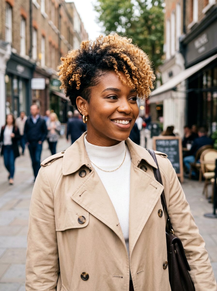 Ombre Tapered Natural Haircut - 20 tapered natural haircut with color - 20 tapered natural haircut with color