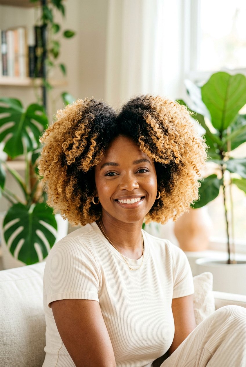 Ombre afro - 20 afro hairstyles for women - 20 afro hairstyles for women