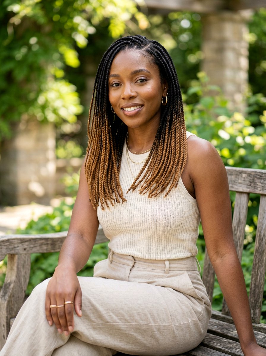 Ombre shoulder length knotless braids - 20 shoulder length knotless braids - 20 shoulder length knotless braids