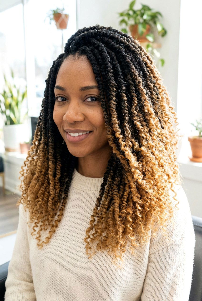 Ombre spring twist - 20 spring twist hairstyles - 20 spring twist hairstyles