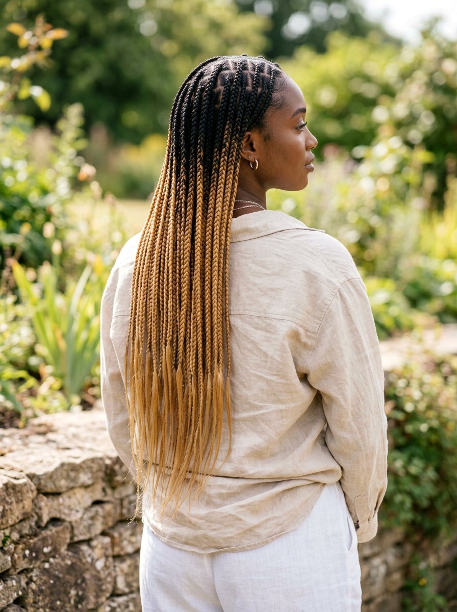 Ombre waist length knotless braids - 20 waist length knotless braids - 20 waist length knotless braids