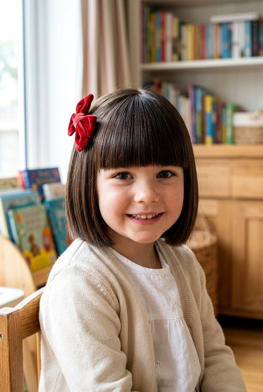 One Length Bob With Blunt Fringe - 20 little girls bob haircut with bangs - 20 little girls bob haircut with bangs