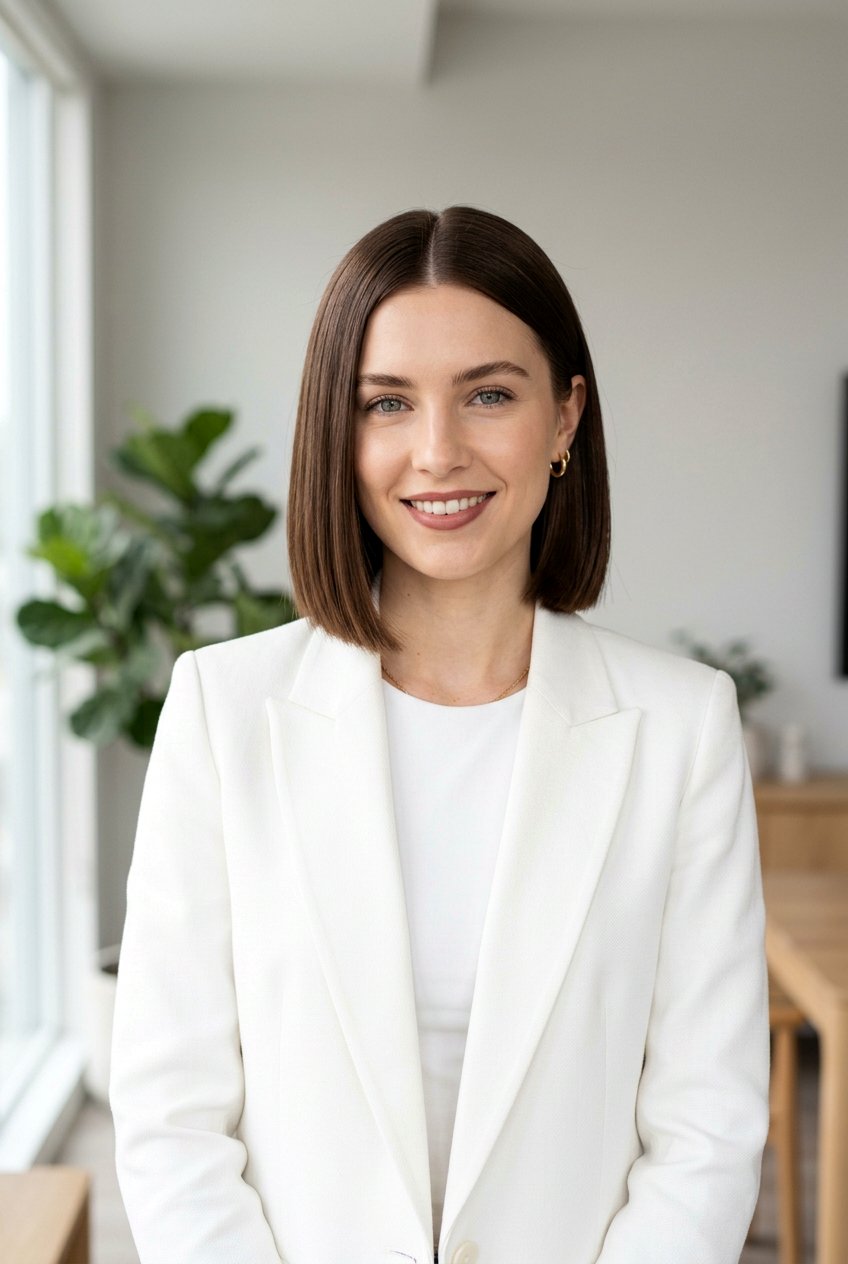 One Length Bob With Center Part - 20 clean professional bob with center part - 20 clean professional bob with center part