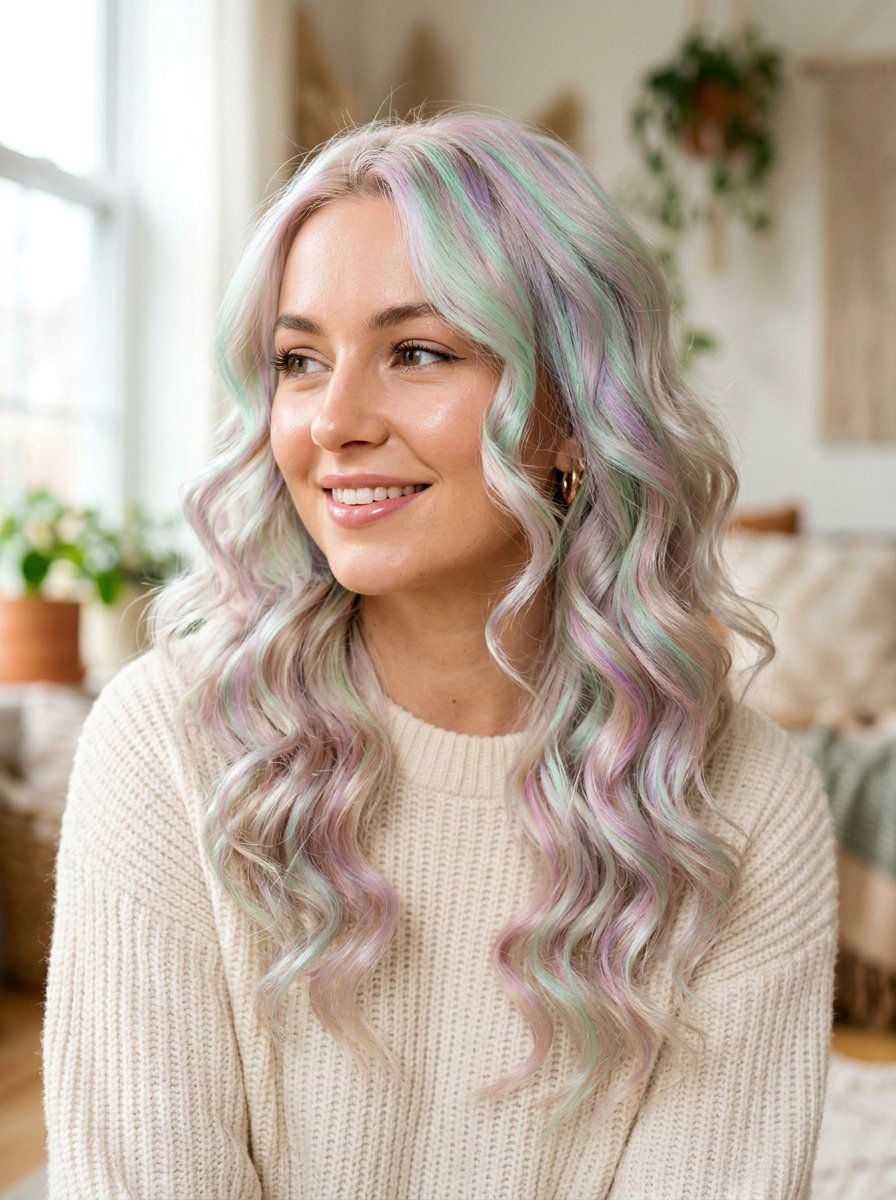 Opal Holographic Pastel Hair - 20 holographic pastel hair color - 20 holographic pastel hair color