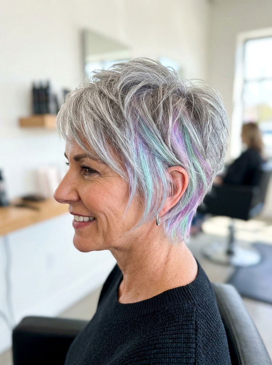 Opal Peekaboo Underlayer for Gray Hair - 20 opal peekaboo underlayer - 20 opal peekaboo underlayer