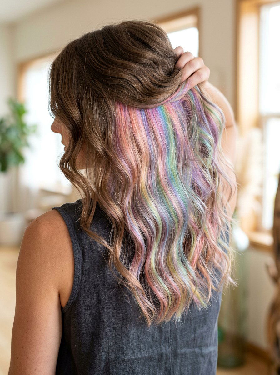 Opal Peekaboo Underlayer for Long Hair - 20 opal peekaboo underlayer - 20 opal peekaboo underlayer