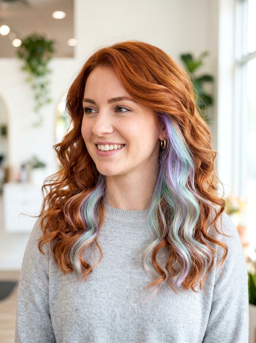 Opal Peekaboo Underlayer for Red Hair - 20 opal peekaboo underlayer - 20 opal peekaboo underlayer