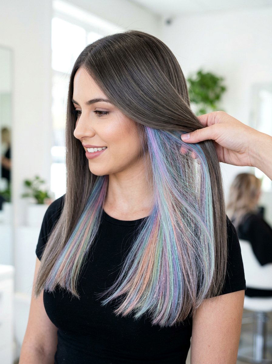 Opal Peekaboo Underlayer for Straight Hair - 20 opal peekaboo underlayer - 20 opal peekaboo underlayer