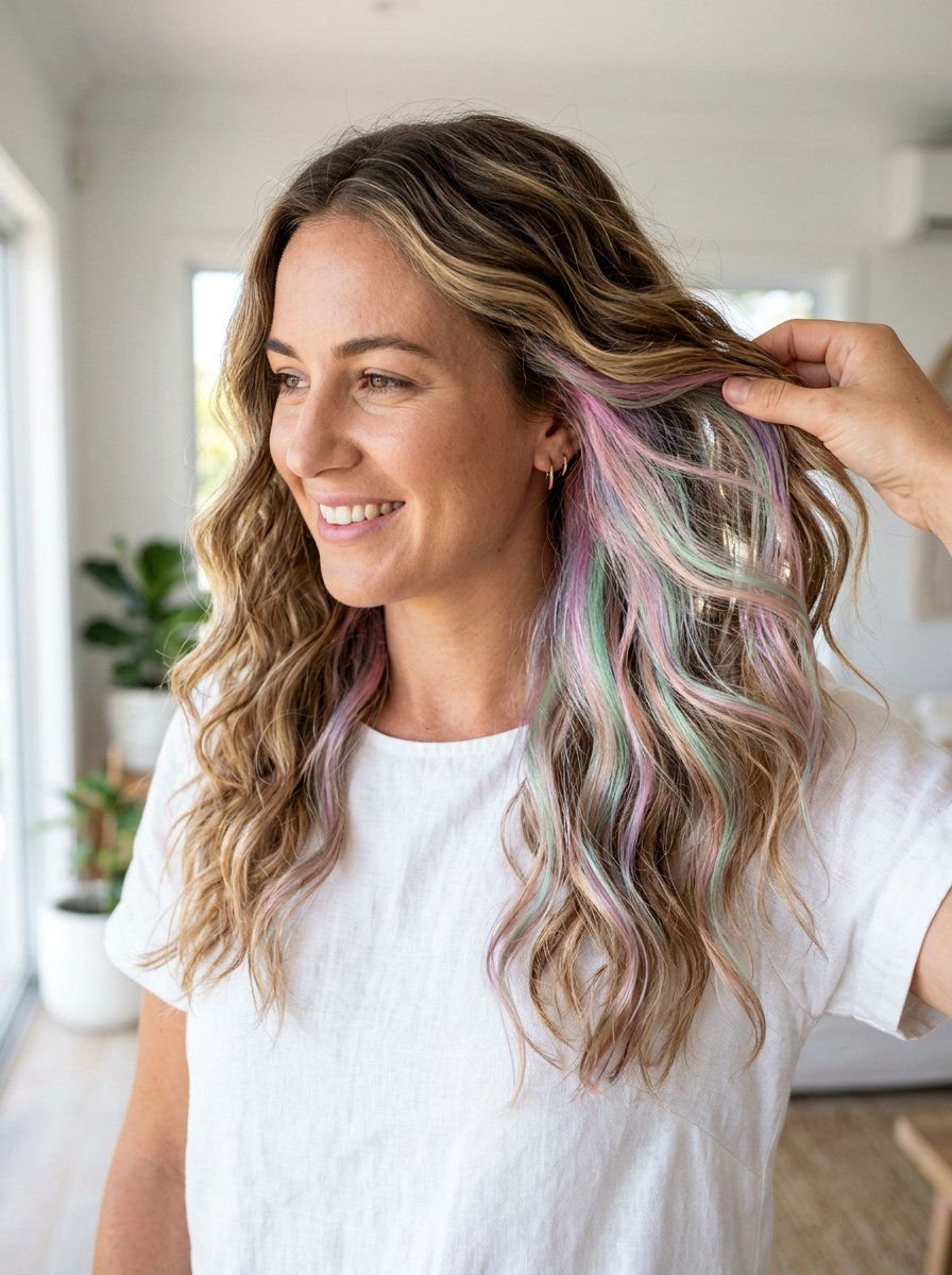 Opal Peekaboo Underlayer for Wavy Hair - 20 opal peekaboo underlayer - 20 opal peekaboo underlayer