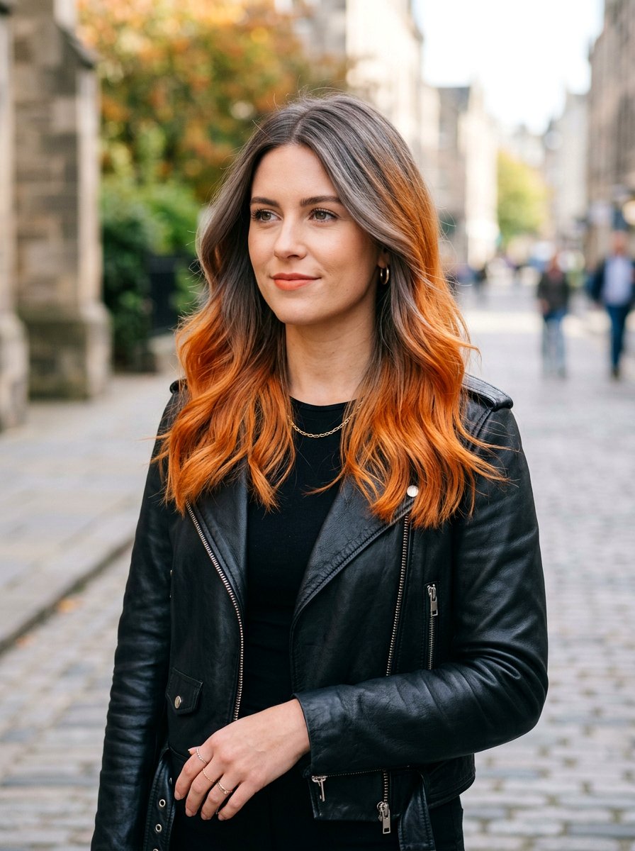 Orange Ends To Cool Root Melt - 20 hair color correction ideas for brunettes - 20 hair color correction ideas for brunettes