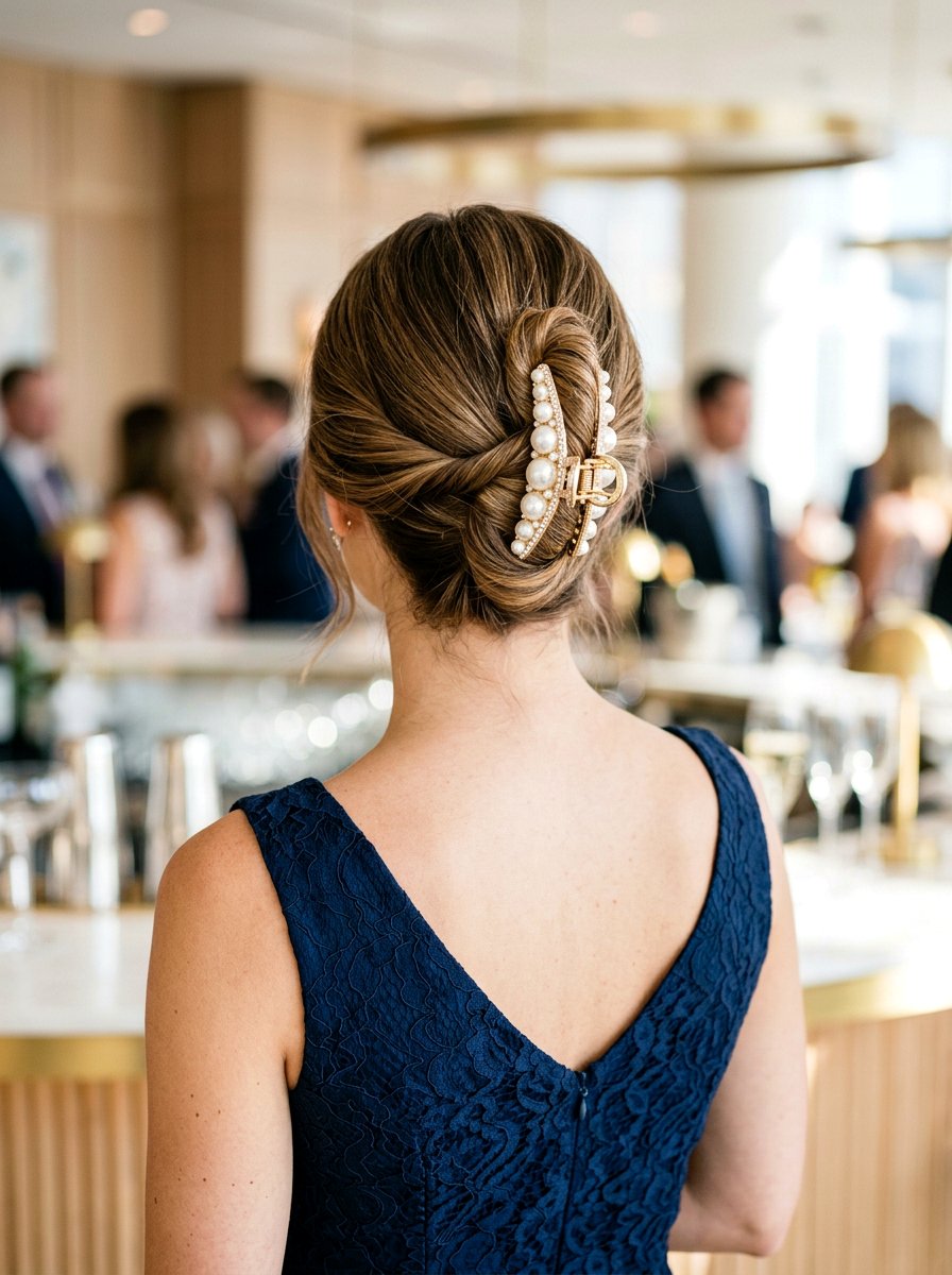 Overlapping Claw Clip Twist - 20 sleek claw clip twist hairstyle - 20 sleek claw clip twist hairstyle