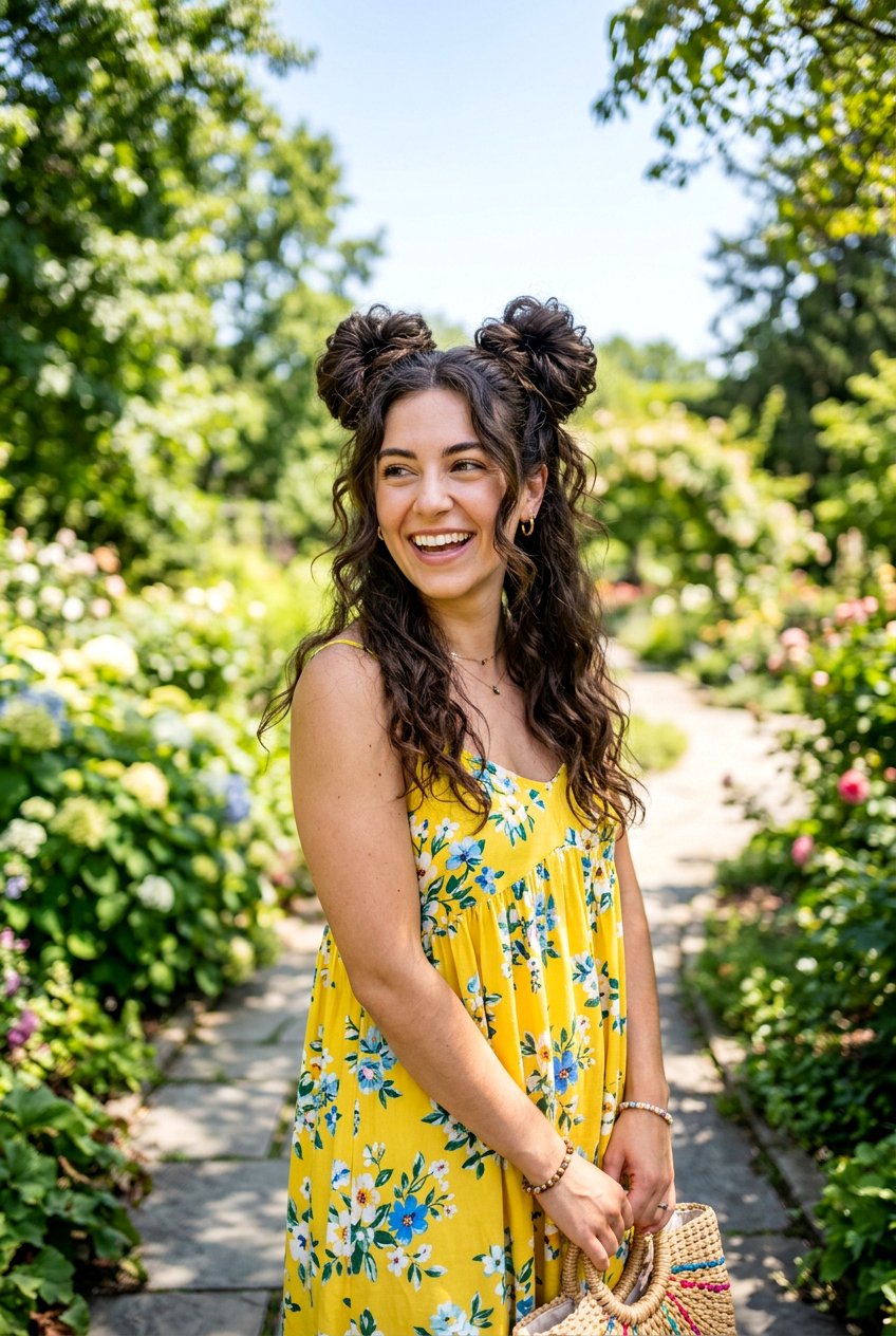 Overnight Space Buns - 20 easy overnight hairstyle for thick hair - 20 easy overnight hairstyle for thick hair