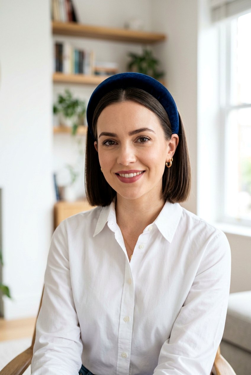 Padded Headband Bob - 20 school hairstyle for short bob hair - 20 school hairstyle for short bob hair