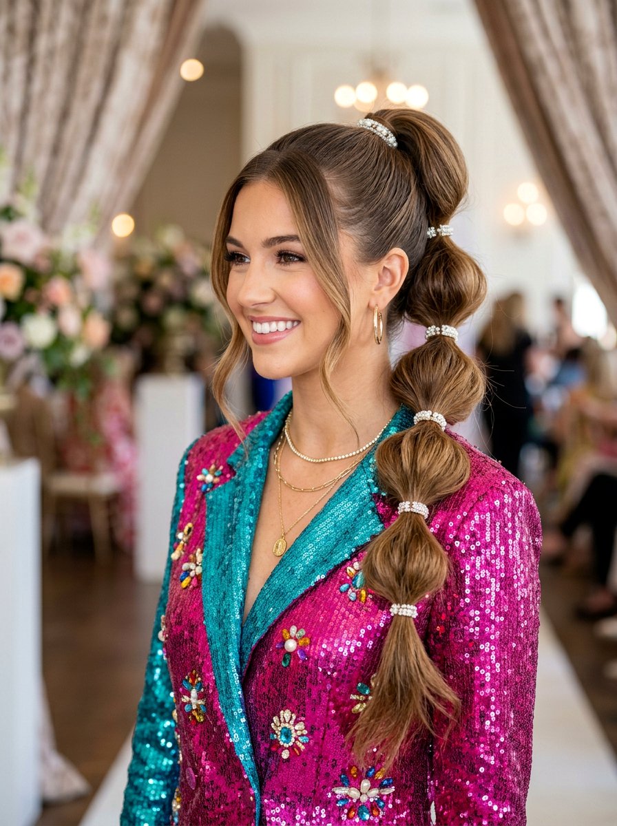 Pageant Bubble Ponytail - 20 pageant ponytail hairstyles - 20 pageant ponytail hairstyles