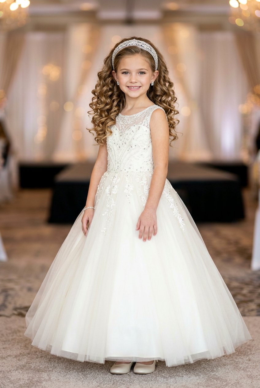 Pageant Curls With Headband For Girls - 20 pageant curls for girls - 20 pageant curls for girls