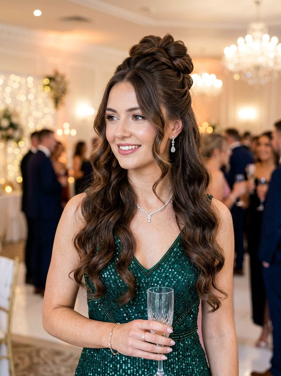 Party Bun With Face Framing Pieces For Long Hair - 20 party bun with face framing pieces - 20 party bun with face framing pieces