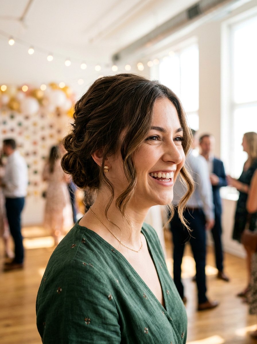 Party Bun With Face Framing Pieces For Medium Hair - 20 party bun with face framing pieces - 20 party bun with face framing pieces