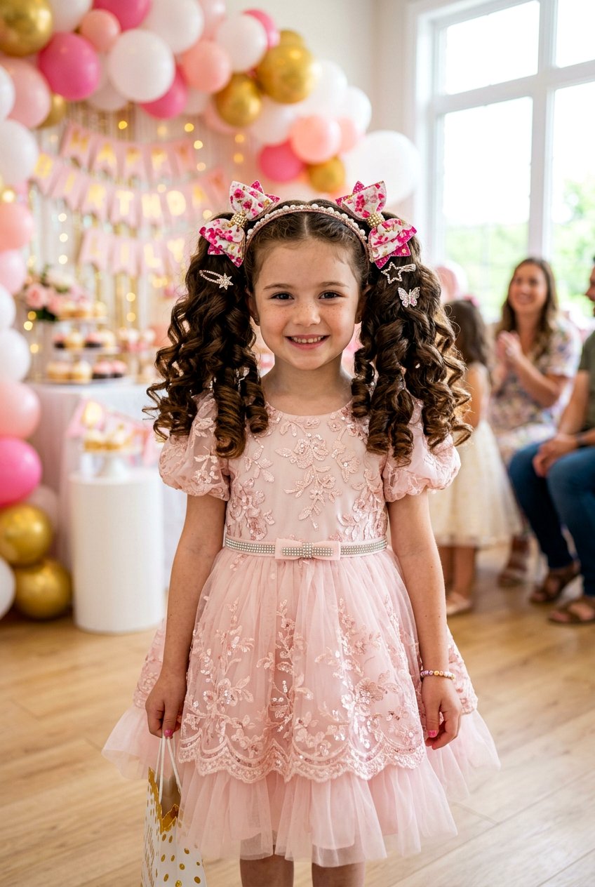 Party Ready Pigtail Curls For Girls - 20 pigtail curls for girls - 20 pigtail curls for girls