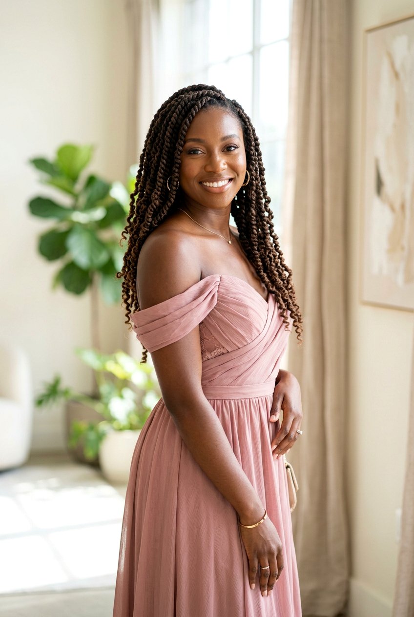 20 Elegant Black Women Wedding Guest Braid Styles for You