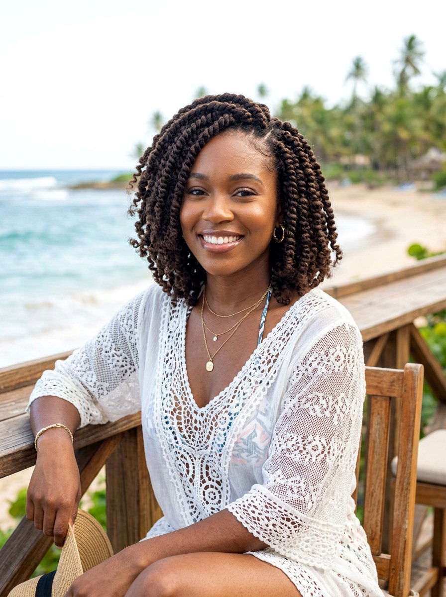 Passion Twists Bob - 20 trendy haircut for black women 2026 - 20 trendy haircut for black women 2026