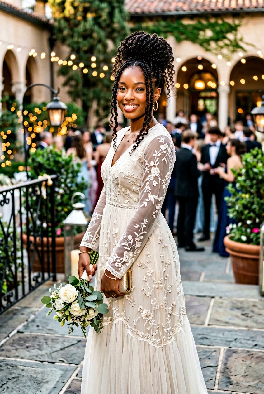 Passion Twists Updo - 20 black women prom hairstyle ideas - 20 black women prom hairstyle ideas